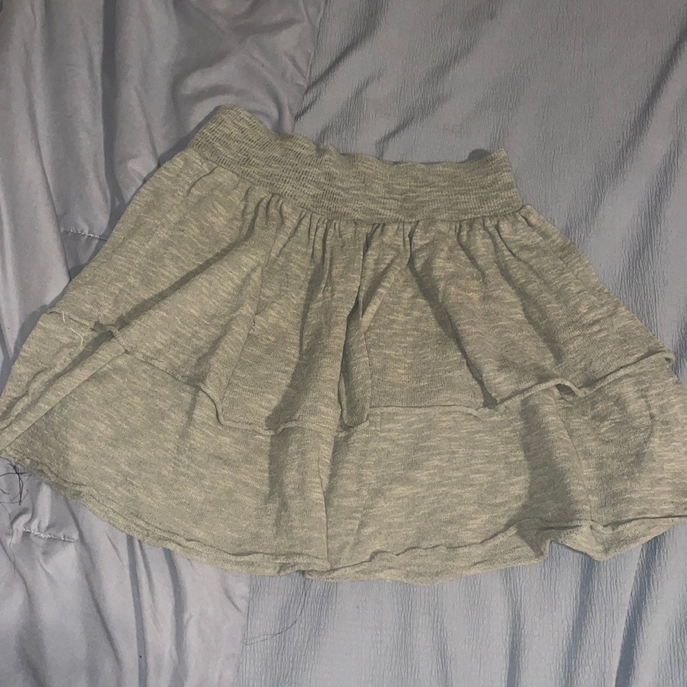 Zara knit prairie flared mini skirt